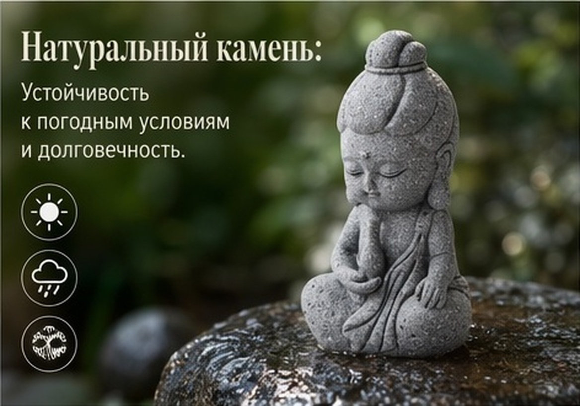 Mini Bonsai Zen Garden - Exquisite Mini Guan Yin Stone Buddha
