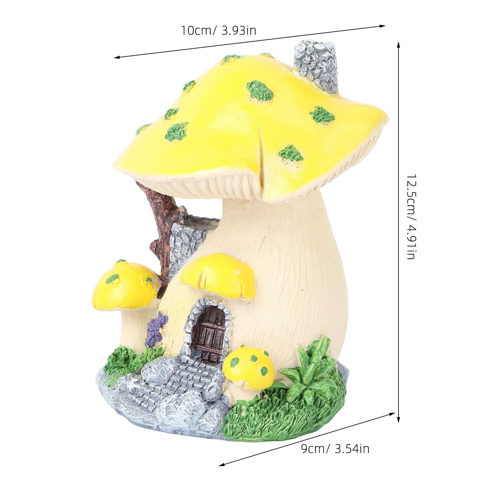 Yellow Mushroom House Miniatur - đánh giá và giá Bonsai Garden House