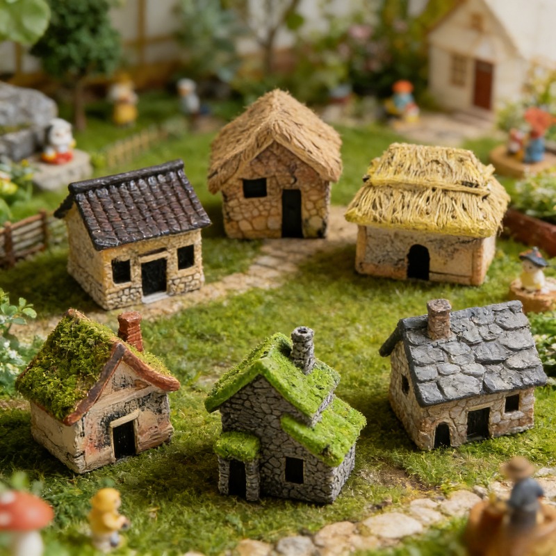 5pcs Resin Miniature Hand-Made - đánh giá và giá Bonsai Garden House