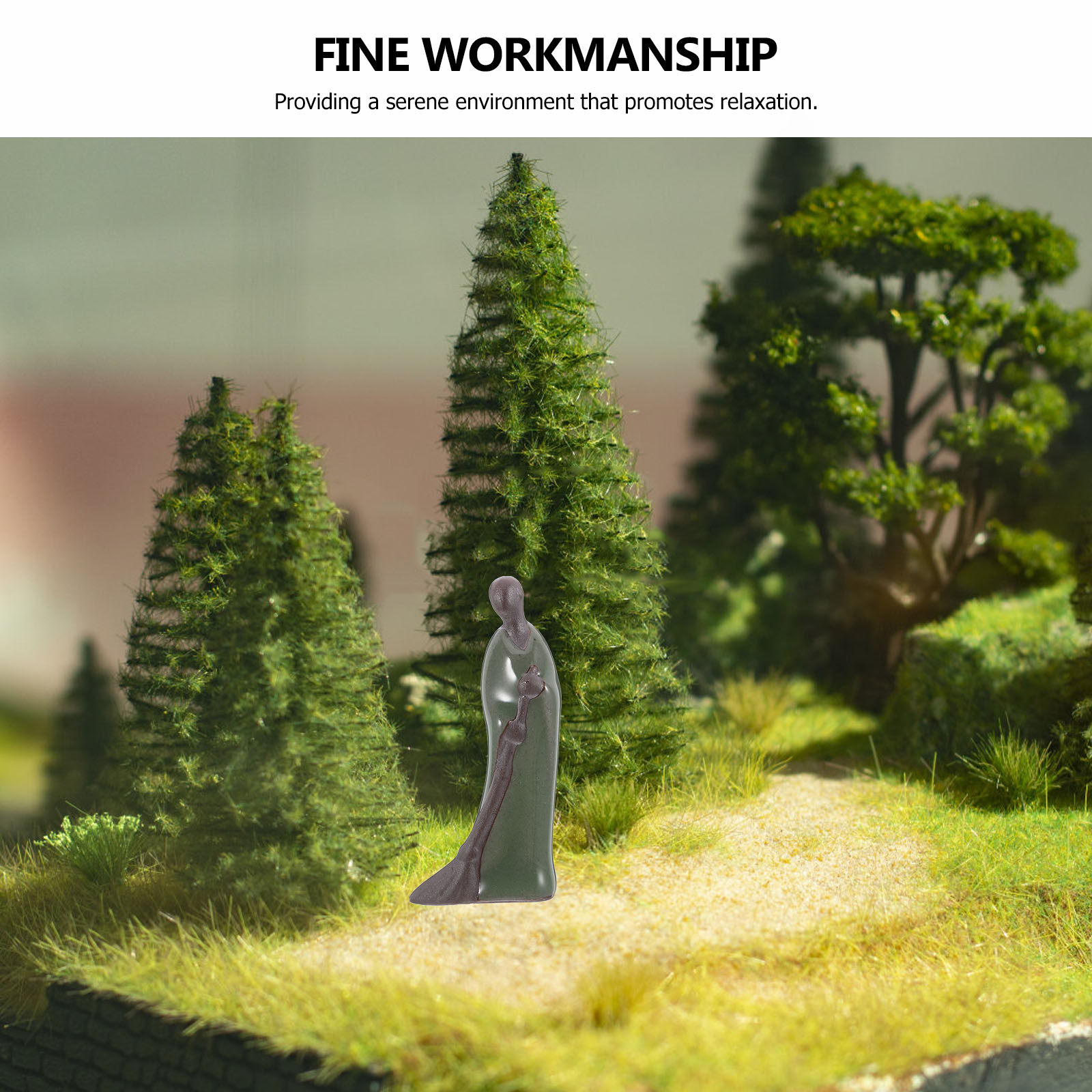 Mini Zen Monk Ceramic Statue f - đánh giá và giá Mini Bonsai Zen Garden