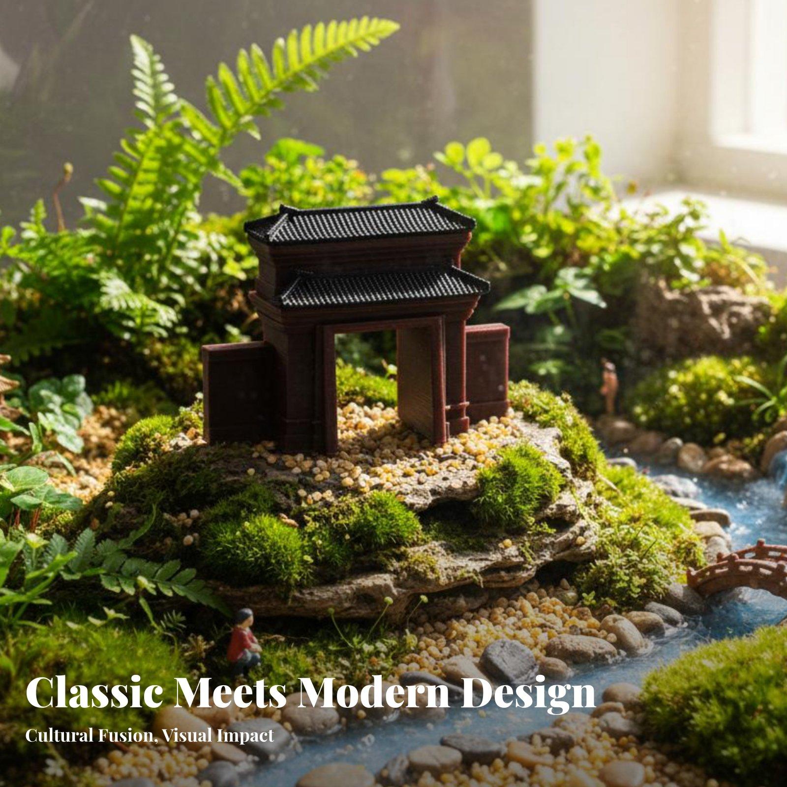 Handcrafted Resin House Figuri - đánh giá và giá Bonsai Garden House