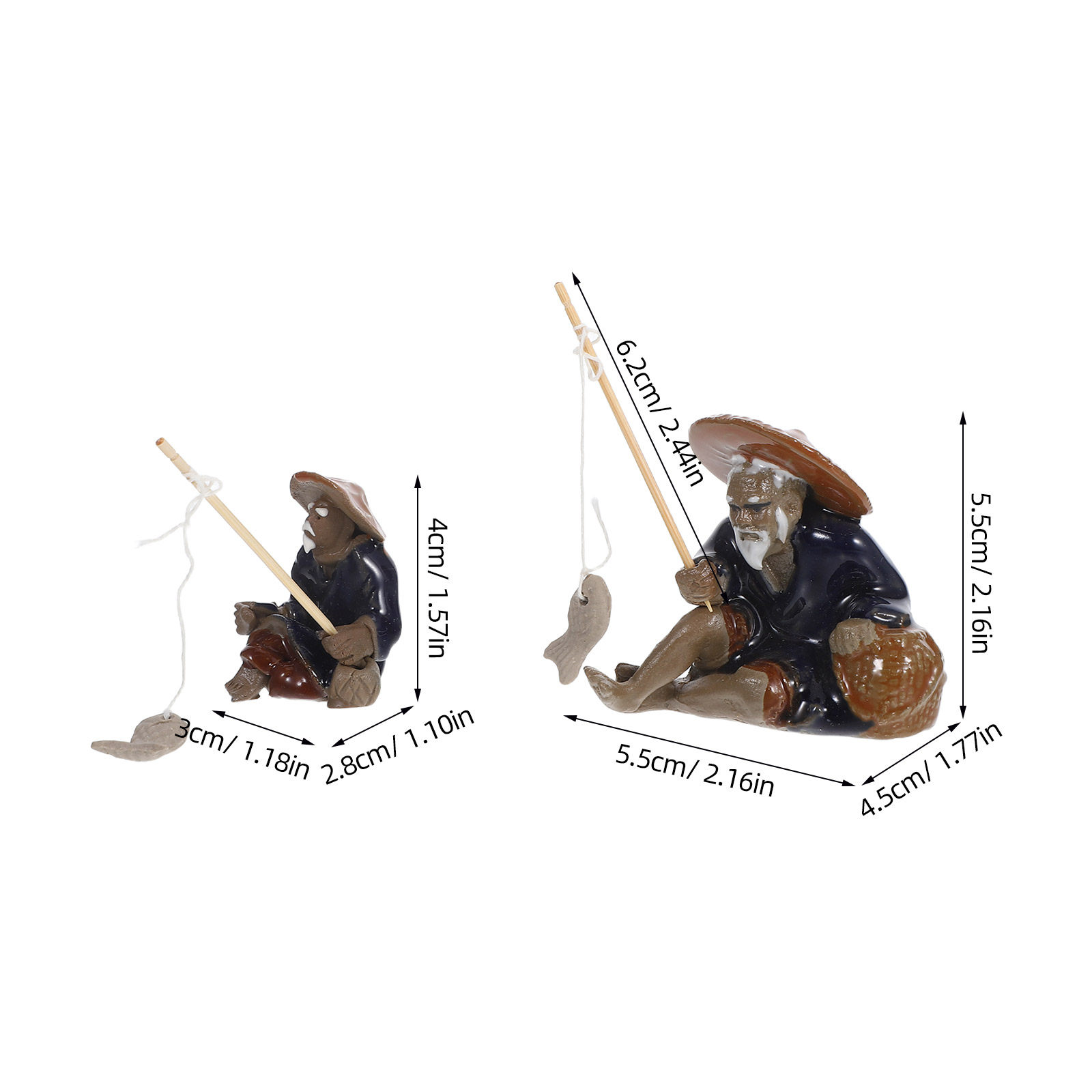 Zen Garden Fisherman Mini Figu - đánh giá và giá Mini Bonsai Zen Garden