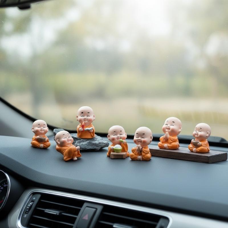 Hot 1pc Resin Mini Monk Figuri - đánh giá và giá Mini Bonsai Zen Garden