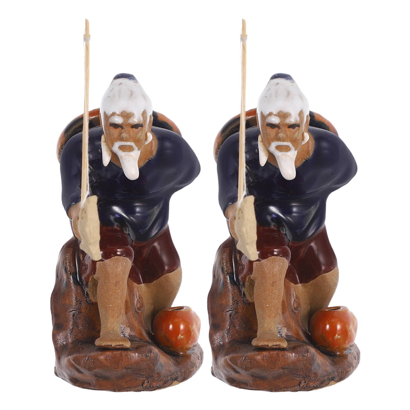 2Pcs Mini Fisherman Ceramic Bo - đánh giá và giá Mini Bonsai Zen Garden
