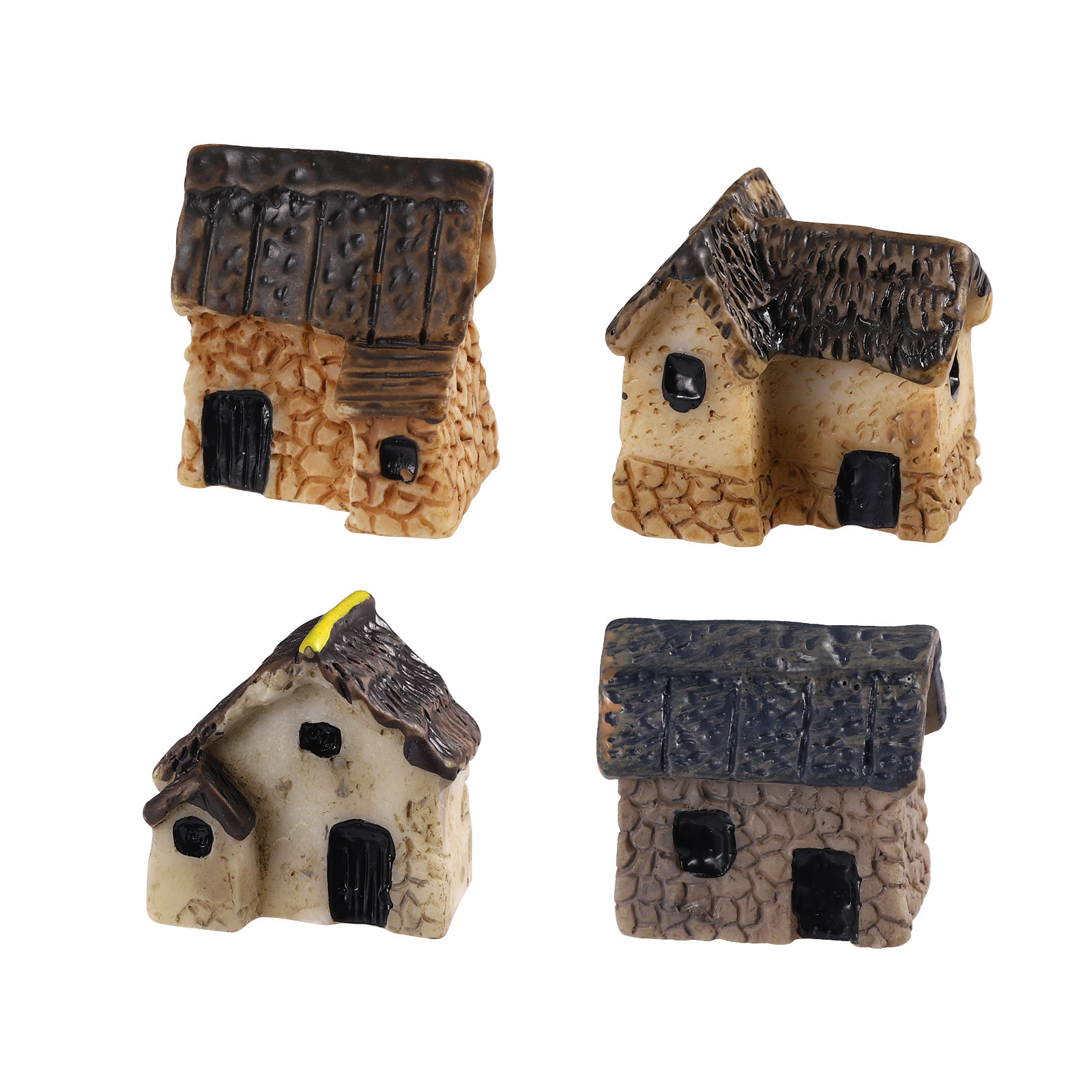4Pcs Miniature Garden Houses R - đánh giá và giá Bonsai Garden House