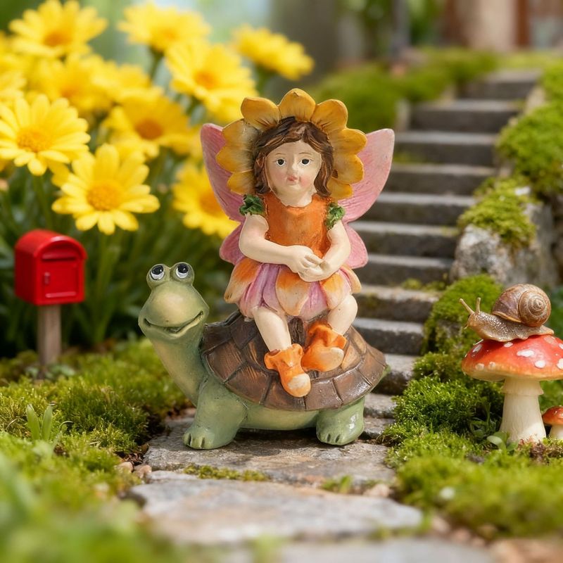 New Fairy Girl Riding Turtle R - đánh giá và giá Bonsai Garden Entrance