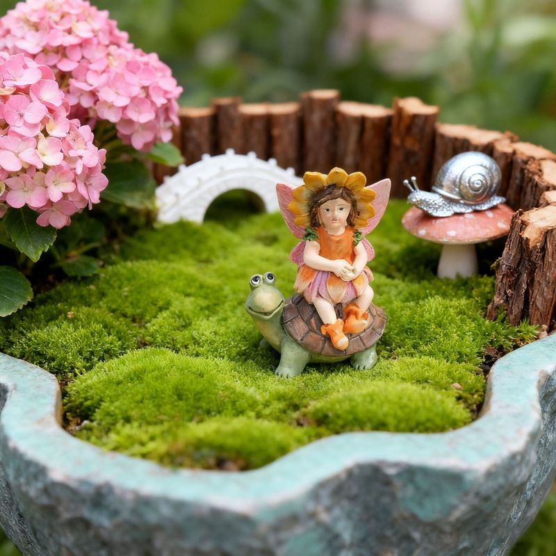 New Fairy Girl Riding Turtle R - đánh giá và giá Bonsai Garden Entrance