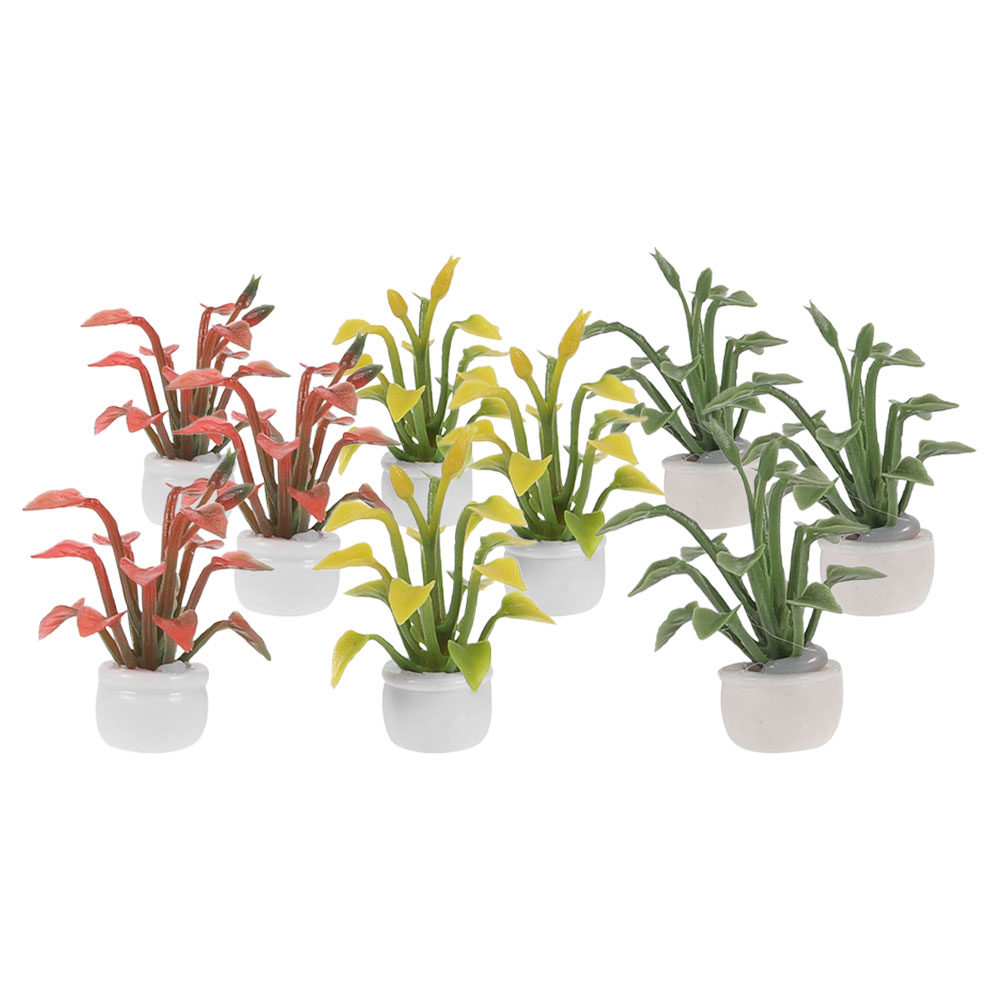 9Pcs Miniature Potted Plant Re - đánh giá và giá Bonsai Garden House